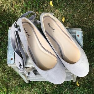 Qupid Tie Up Ballet Flats